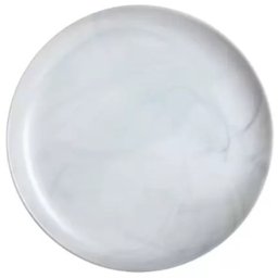 Prato Raso Vidro Opalino Diwali Granit Marmore 25cm LYOR - 1