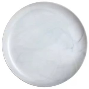 Prato Raso Vidro Opalino Diwali Granit Marmore 25cm LYOR
