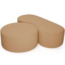 Ver imagem 4 de Kit Puff Redondo Lola e Puff Recamier Orgânico Orbit W01 Bouclê Mostarda - Lyam Decor