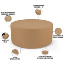 Ver imagem 7 de Kit Puff Redondo Lola e Puff Recamier Orgânico Orbit W01 Bouclê Mostarda - Lyam Decor