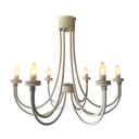 Ver imagem 3 de Pendente Para Sala de Estar e Jantar com Cúpulas de Algodão Libertas Rosas Artesanato Lâmpada Mediev