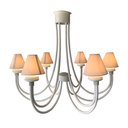 Ver imagem 1 de Pendente Para Sala de Estar e Jantar com Cúpulas de Algodão Libertas Rosas Artesanato Lâmpada Mediev