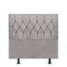 Cabeceira Estofada Istambul Capitonê 100cm Solteiro Box Quarto Suede Cinza Claro - Gat Magazine - 1