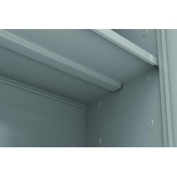 Armário Aço 2 Portas 4 Prateleiras Cinza com Azul - 5