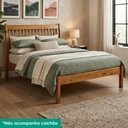 Ver imagem 2 de Cama Queen Madeira Macica Napoli 169 cm Ripado Mogno Mell Nath