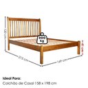 Ver imagem 3 de Cama Queen Madeira Macica Napoli 169 cm Ripado Mogno Mell Nath
