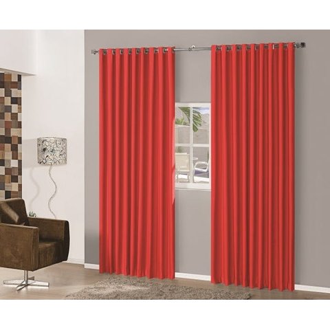 Cortina Blackout em Tecido 2,00x1,80 Corta Luz Vermelho
