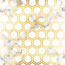 Ver imagem 1 de Papel de Parede Temático Colmeia e Mármore - 1,50x0,50m