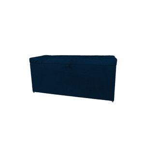 Recamier Puff Baú Solteiro Azul Marinho