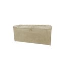 Ver imagem 1 de Recamier Puff Baú Solteiro - Creme - Suede