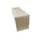 Ver imagem 3 de Recamier Puff Baú Solteiro - Creme - Suede