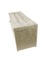 Ver imagem 3 de Recamier Puff Baú Solteiro - Creme - Suede