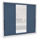 Ver imagem 4 de Guarda Roupa Casal 220cm 3 Portas de Correr com Espelho 240856 Lisboa Politorno Móveis