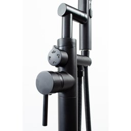 Torneira Monocomando de Piso para Banheira com Cascata - Preta - 3 Torneira Monocomando de Piso para Banheira com Cascata - Preta - 3