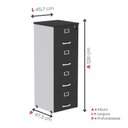 Ver imagem 4 de Arquivo de Madeira 4 Gavetas Of04gp25