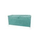 Ver imagem 1 de Recamier Puff Baú Solteiro - Azul Tiffany