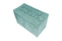 Ver imagem 2 de Puff Baú Estofado em Suede Liso com Pistão a Gás - Azul Tiffany