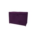 Ver imagem 1 de Puff Baú Estofado em Suede Liso com Pistão a Gás - Roxo