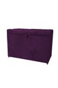 Ver imagem 1 de Puff Baú Estofado em Suede Liso com Pistão a Gás - Roxo