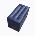 Ver imagem 3 de Puff Baú Estofado em Corino com Pistão a Gás - Azul Marinho
