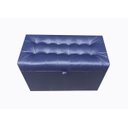 Ver imagem 2 de Puff Baú Estofado em Corino com Pistão a Gás - Azul Marinho