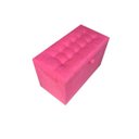 Ver imagem 2 de Puff Baú Estofado em Suede Amassado com Pistão a Gás - Rosa Chiclete