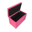 Ver imagem 4 de Puff Baú Estofado em Suede Amassado com Pistão a Gás - Rosa Chiclete