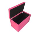 Ver imagem 4 de Puff Baú Estofado em Suede Amassado com Pistão a Gás - Rosa Chiclete