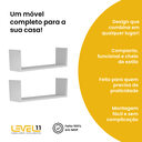Ver imagem 4 de Kit 2 Prateleiras Nicho U 54x10x15 Livros Decoração - Branco