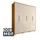 Ver imagem 3 de Guarda Roupa 100% Mdf 6 Portas 210cm Matisse 183 Espazzo Madetec