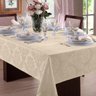 Toalha de Mesa Quadrada Jacquard Pérola 8 Lugares Buffet Festa - 1