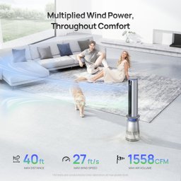 Dreo Purificador de Ar e Ventilador Torre Inteligenten Prata - 4