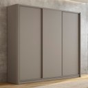 Ver imagem 1 de Roupeiro Bend Mdf 276cm 3 Portas 6 Gavetas Lateral Curva Grigio C830