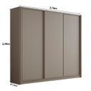 Ver imagem 4 de Roupeiro Bend Mdf 276cm 3 Portas 6 Gavetas Lateral Curva Grigio C830