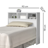 Cabeceira para Cama Box Solteiro 0,90 Portugal Branco - 3