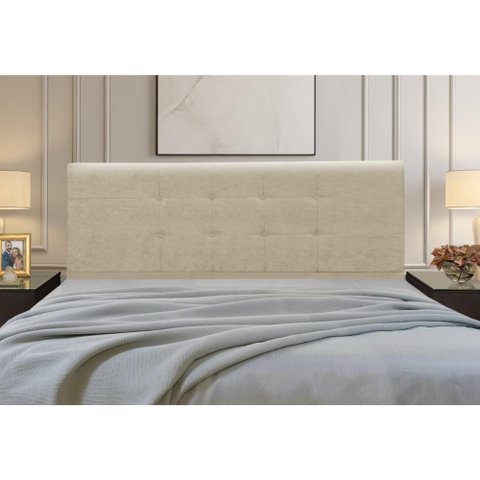 Cabeceira Estofados Casal Queen Quarto 1,64cm Betina Suede Bege Madelina Decor