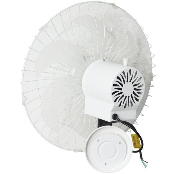 Ventilador Parede 50cm Industrial Turbo Turbão 6 Pás Grade 40 Fios Ga  Vitalex Branco - 220V