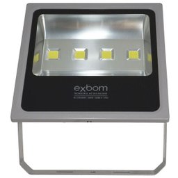 Kit 10 Refletor Holofote Led 200W Prova Dágua Branco Frio 6500K Slim Bivolt Exbom RL-C5B200W Prata - 4