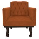 Ver imagem 7 de Kit Diva Recamier Juliana 160cm Lado Esquerdo e 02 Poltronas Classic Suede Terracota - Amarena Móvei