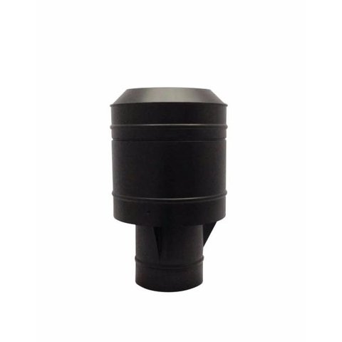 Chapéu preto tipo canhão sputinik para chaminé de 300 mm de diâmetro.