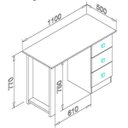 Ver imagem 2 de Mesa 3 Gavetas - Branco - Movelbento