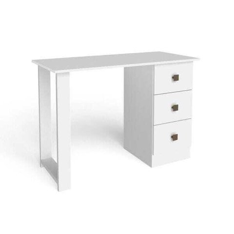 Mesa 3 Gavetas - Branco - Movelbento