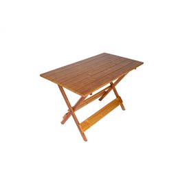Jogo Conjunto 6 Cadeiras e 1 Mesa Dobrável Madeira 120 x 70 - Com Pintura mel - 2
