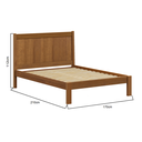 Ver imagem 3 de Cama de Casal 112cm x 210cm em Madeira Maciça Modena Marrom/Amêndoa
