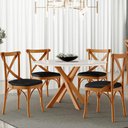 Ver imagem 7 de Kit 06 Cadeiras para Sala de Jantar e Estar Living Estofada Ávila L02 Couríssimo Preto