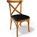 Ver imagem 6 de Kit 06 Cadeiras para Sala de Jantar e Estar Living Estofada Ávila L02 Couríssimo Preto
