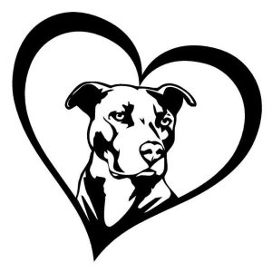 Quadro Decorativo Fabricado em Aço Modelo Pitbull Preto