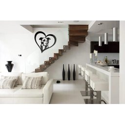 Quadro Decorativo Fabricado em Aço Modelo Pitbull Preto - 2