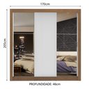 Ver imagem 4 de Guarda Roupa Casal Madesa Mônaco 3 Portas de Correr com Espelhos