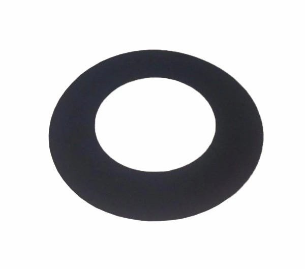 Anel de acabamento preto para laje ou parede para dutos de 115 mm de diâmetro - 1